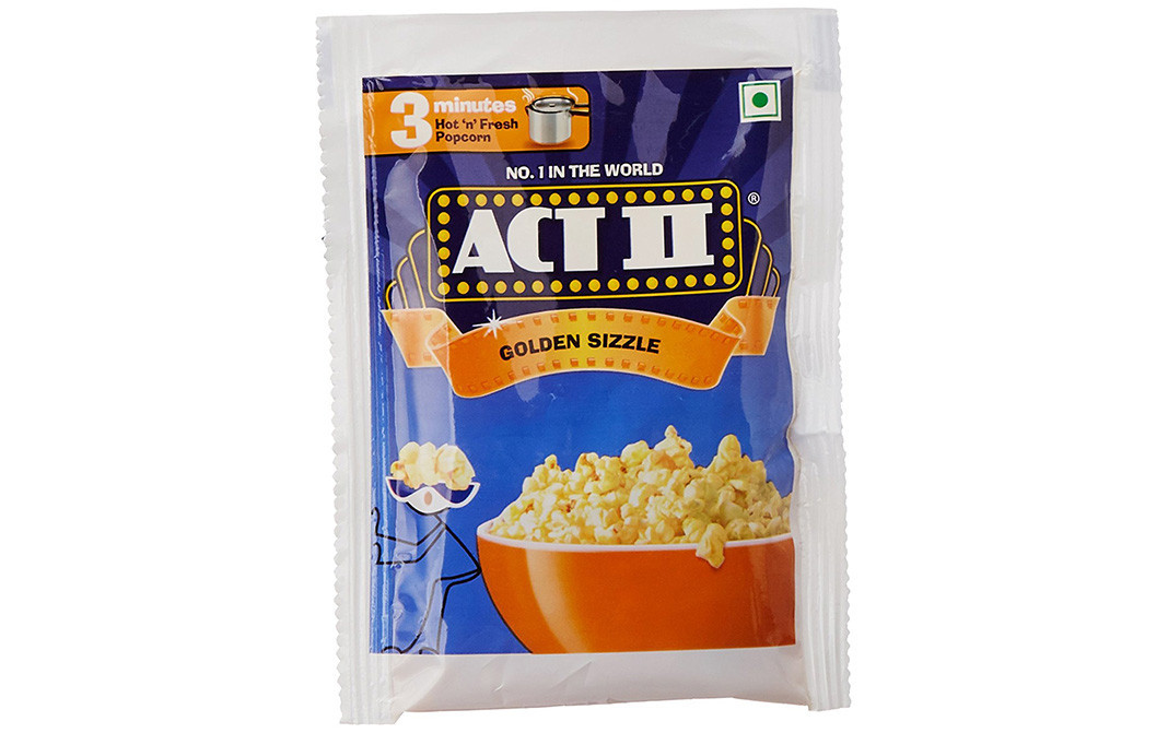 Act II Golden Sizzle Popcorn   Pack  60 grams